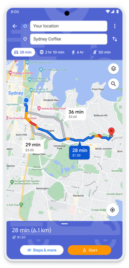 Routes API - Google Maps