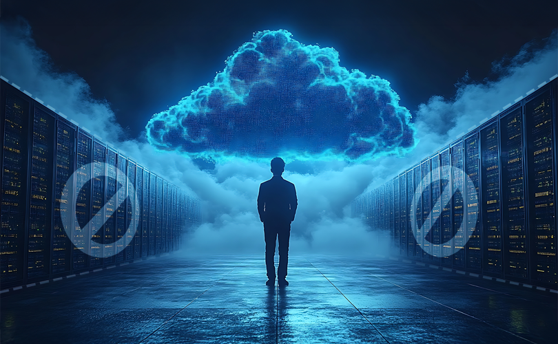 Dispositivos conectados ao armazenamento em nuvem, representando a infraestrutura para ia.