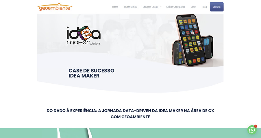 Case de Sucesso - IDEA MAKER (Data-Driven) - Geoambiente