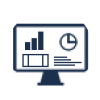 Dashboard para visualização dos resultados com facilidades para pesquisa e integração com o seu banco de dados.​